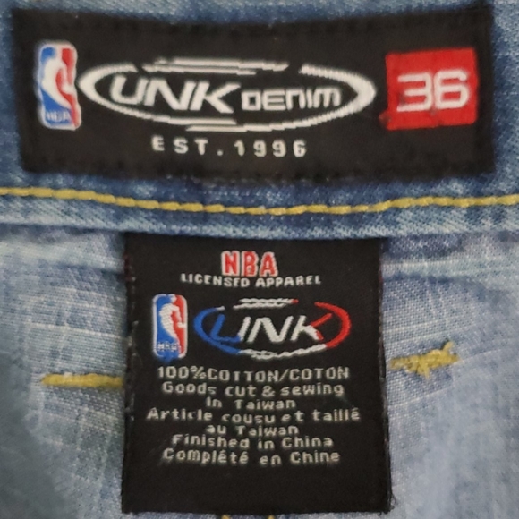 Boston Celtics NBA UNK Denim Shorts - 36 - Picture 13 of 14